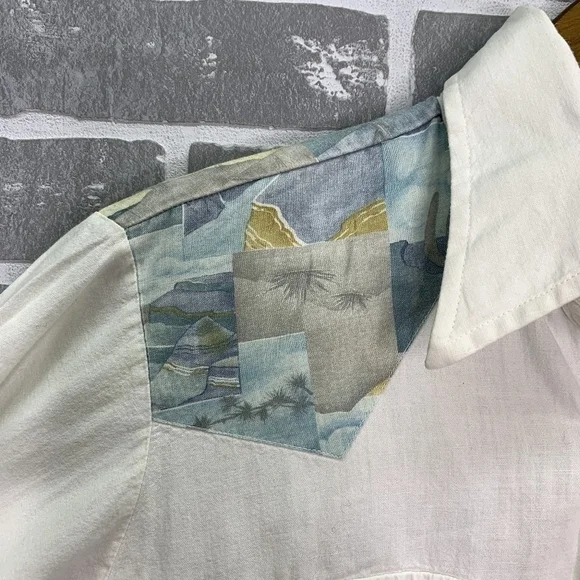 Levi's White Western Dessert Cactus Vintage Button Long Sleeve Shirt Size Medium - Picture 4 of 10